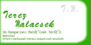 terez malacsek business card